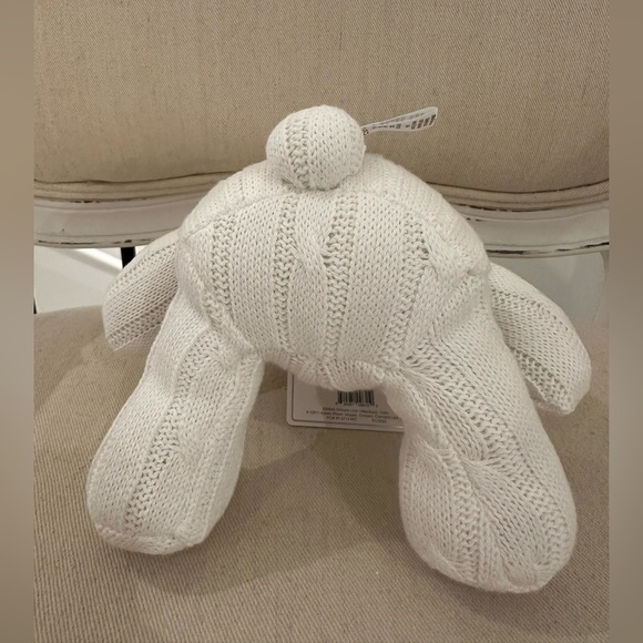 🤍 Cable White Knit Teddy Bear NWT - Picture 6 of 7